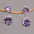 Amethyst dangle earrings, 'Memory Everlasting' - Handmade Amethyst and Sterling Silver Dangle Earrings (image 2) thumbail