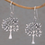 Sterling silver dangle earrings, 'Lemon Trees' - Artisan Crafted Sterling Silver Tree Earrings from Bali (image 2) thumbail