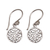Sterling silver dangle earrings, 'Leafy Windows' - Circular Tree Sterling Silver Dangle Earrings from Bali thumbail