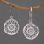 Sterling silver dangle earrings, 'Enchanting Mandalas' - Round Sterling Silver Mandala Flower Earrings from Bali (image 2) thumbail
