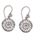 Sterling silver dangle earrings, 'Enchanting Mandalas' - Round Sterling Silver Mandala Flower Earrings from Bali thumbail
