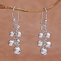 Sterling silver dangle earrings, 'Bola Beauty' - Sterling Silver Orb Dangle Earrings from Bali