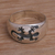 Men's sterling silver band ring, 'Grand Gecko' - Men's Sterling Silver Gecko Band Ring with Gecko Motif (image 2c) thumbail