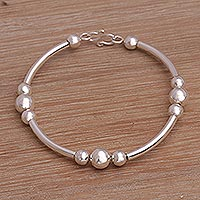 Featured review for Sterling silver bangle bracelet, Balinese Bola