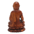 Holzskulptur - Handgefertigte Buddha-Skulptur aus Suar-Holz, handgeschnitzt in Bali