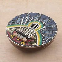 Coconut shell kalimba thumb piano, Early to Rise