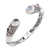Blue topaz cuff bracelet, 'Blue Bamboo' - Sterling Silver Cuff Bracelet with 3 Carats of Blue Topaz thumbail