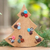 Jute decorative accent, 'Christmas in Batik in Brown' - Handmade Brown Batik Christmas Tree Decorative Sculpture thumbail