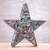 Recycled paper home accent, 'Starlight Blessing' - Handmade Recycled Paper Star Table Art Holiday Decor thumbail