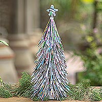 Recycled paper figurine, Christmas Fir