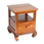 Teak wood nightstand, 'Gili Brown' - Handmade Brown Carved Teak Wood Nightstand Made in Bali