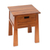 Mesa decorativa de madera de teca - Mesa decorativa con acabado natural de un cajón hecha a mano en madera de teca