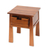 Mesa decorativa de madera de teca - Mesa decorativa con acabado natural de un cajón hecha a mano en madera de teca