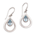 Blue topaz dangle earrings, 'Glistening Tears' - Teardrop Blue Topaz Dangle Earrings from Indonesia