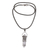 Quartz pendant necklace, 'Pale Jasmine' - Handmade 925 Sterling Silver Quartz Pendant Chain Necklace