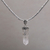Quartz pendant necklace, 'Crystalline Fern' - Handmade 925 Sterling Silver Quartz Pendant Chain Necklace thumbail