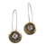 Brass and sterling silver dangle earrings, 'Aksara Coins' - Brass and Sterling Silver Old World Aksara Coins Earrings