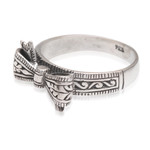 Sterling silver cocktail ring, 'Lifes Gift' - Balinese Handmade 925 Sterling Silver Bow Cocktail Ring