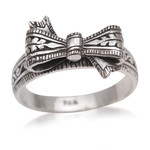 Sterling silver cocktail ring, 'Lifes Gift' - Balinese Handmade 925 Sterling Silver Bow Cocktail Ring