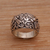 Sterling silver domed ring, 'Vine Palace' - Handmade 925 Sterling Silver Dragonfly Motif Cocktail Ring (image 2b) thumbail