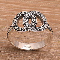 Sterling silver cocktail ring, 'Master of Infinity'
