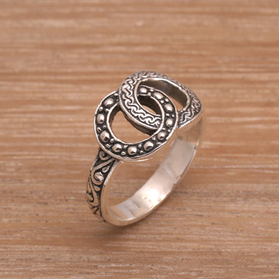 Sterling silver cocktail ring, 'Master of Infinity' - Handmade 925 Sterling Silver Infinity Symbol Cocktail Ring