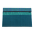 Tablet-Hülle aus Baumwolle, „Lurik Guardian Teal“ - blaugrün-gestreifte Tablet-Hülle aus 100 % Baumwolle aus Indonesien