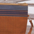 Cotton clutch wristlet, 'Lurik Parade Brown' - 100% Cotton Striped Brown Clutch Interior Pocket Wristlet