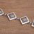 Sterling silver link bracelet, 'Weaving Ketupats' - 925 Sterling Silver Basket Weave Square Link Bracelet (image 2b) thumbail
