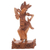 Wood statuette, 'Dancing the Legong Kraton' - Legong Kraton Hand Carved Suar Wood Statuette thumbail