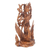 Wood sculpture, 'Sarasvati Goddess' - Sarasvati Hindu Goddess Hand Carved Suar Wood Sculpture