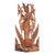 Wood sculpture, 'Sarasvati Goddess' - Sarasvati Hindu Goddess Hand Carved Suar Wood Sculpture (image 2d) thumbail