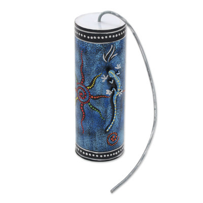 Blue Gecko Themed Percussion Instrument Handmade in Bali