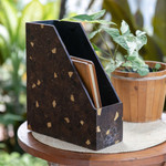 Coconut shell file holder, 'Natural Organizer' - Handcrafted Coconut Shell File Holder from Indonesia