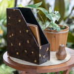 Coconut shell file holder, 'Natural Organizer' - Handcrafted Coconut Shell File Holder from Indonesia