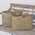Panadanus leaf tote bags, 'Rustic Essentials' (pair) - Hand Woven Panadanus Leaf Tote Bags or Baskets (Pair) thumbail