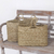 Panadanus leaf tote bags, 'Rustic Essentials' (pair) - Hand Woven Panadanus Leaf Tote Bags or Baskets (Pair) (image 2b) thumbail