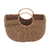 Natural fiber handle handbag, 'Woven Rays' - Hand Woven Water Hyacinth Handle Bag or Basket