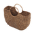Bolso asa de fibra natural - Bolsa o cesta con asa de jacinto de agua tejida a mano