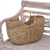 Bolso asa de fibra natural - Bolsa o cesta con asa de jacinto de agua tejida a mano
