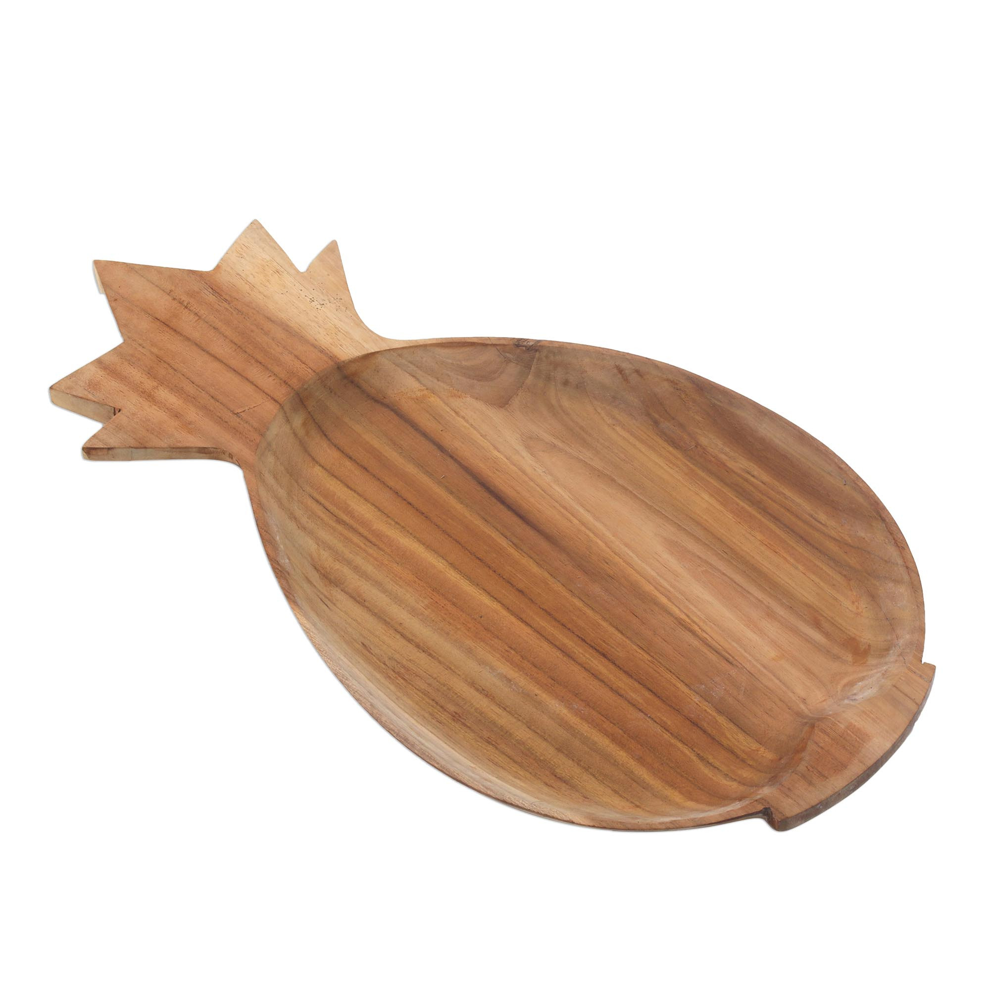 Teakwood Handcrafted Pineapple Shaped Serving Platter Pineapple