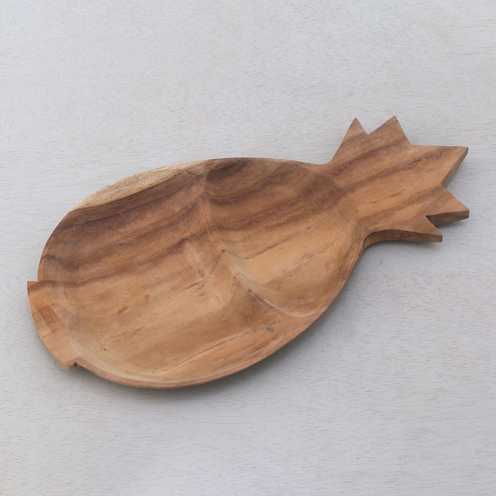 Hand Made Pineapple Teak Wood Cutting Board from Bali - Pineapple Feast