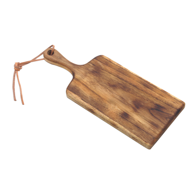 Tabla de cortar madera de teca - Tabla de cortar madera de teca natural de 16 pulgadas hecha a mano en Java