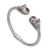 Garnet cuff bracelet, 'Crimson Daydream' - 925 Sterling Silver Rope Cuff Bracelet with Garnet Stones thumbail