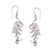 Blue topaz dangle earrings, 'Beloved Butterfly' - Blue Topaz and Sterling Silver Butterfly Dangle Earrings (image 2a) thumbail