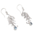 Blue topaz dangle earrings, 'Beloved Butterfly' - Blue Topaz and Sterling Silver Butterfly Dangle Earrings (image 2d) thumbail