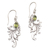 Peridot dangle earrings, 'By the Wind' - Peridot and Sterling Silver Dangle Earrings from Bali (image 2a) thumbail