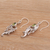Peridot dangle earrings, 'By the Wind' - Peridot and Sterling Silver Dangle Earrings from Bali (image 2b) thumbail
