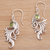 Peridot dangle earrings, 'By the Wind' - Peridot and Sterling Silver Dangle Earrings from Bali (image 2c) thumbail