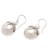 Cultured pearl dangle earrings, 'Moonlit Dragonfly' - Cultured Mabe Pearl and Sterling Silver Dangle Earrings
